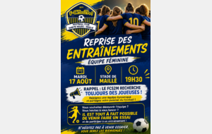 Reprise des entraînements Féminines