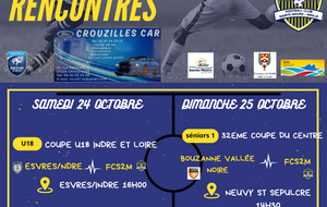 📅 Rencontres du week-end pour le FCS2M 🟡🔵