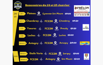 Planning des rencontres du week-end