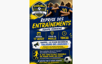 Reprise des entraînements Féminines